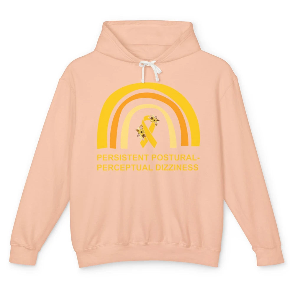 Persistent Postural-perceptual Dizziness PPPD Yellow Rainbow Unisex Lightweight Hoodie