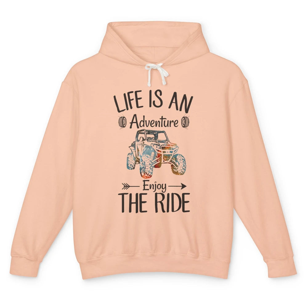 Retro Life Adventure Enjoy Ride UTV Offroad Riding SXS Mud Unisex Lightweight Hoodie