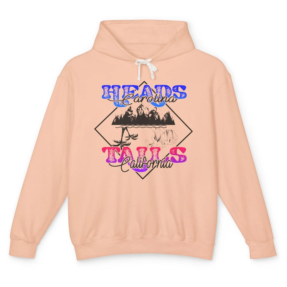 Retro Heads Carolina Tails California Western Summer Beach Unisex Lightweight Hoodie