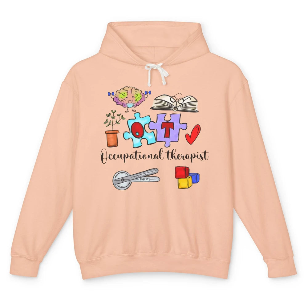 Occupational Therapist Symbols Hand Drawn OT Appreciation Unisex Lightweight Hoodie
