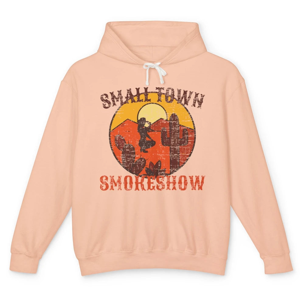 Retro Cowgirl Desert Small Town Smokeshow Western Country Unisex Lightweight Hoodie