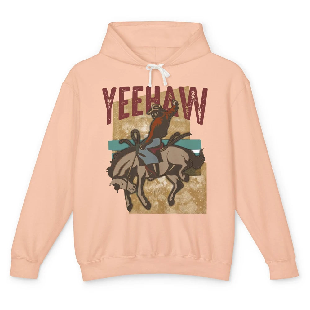 Retro Cowboy Yeehaw Western Country Cowgirl Rodeo Dad Gift Unisex Lightweight Hoodie