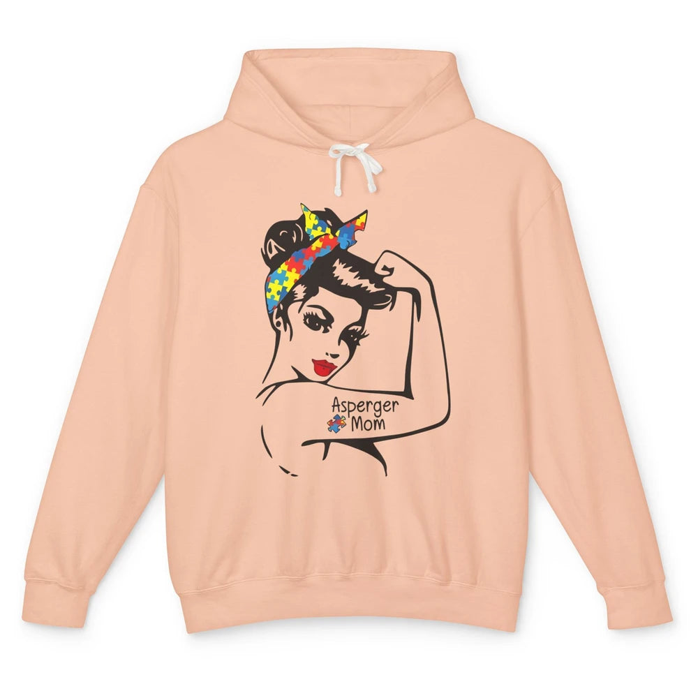 Proud Asperger Autism Mom Strong Woman Autism Awareness Unisex Lightweight Hoodie