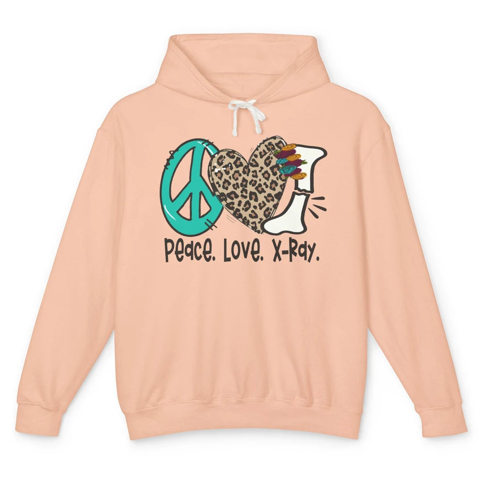 Peace Love X-ray Radiology Technician Radiologist Life Unisex Lightweight Hoodie