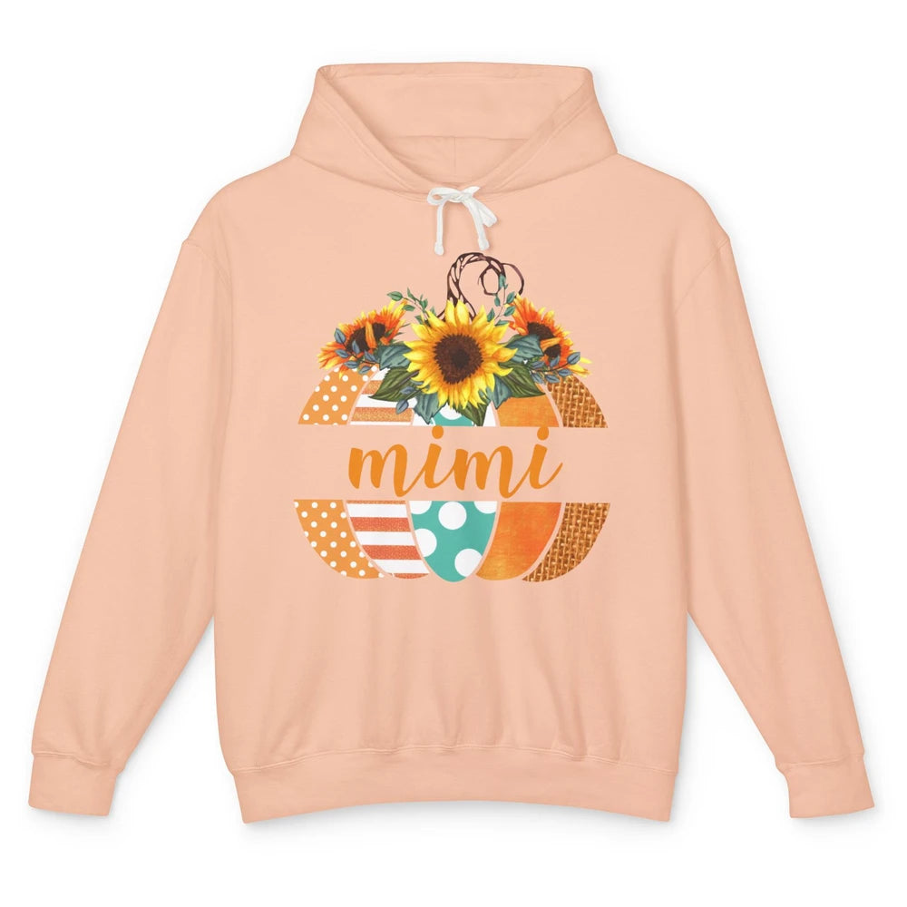 Mimi Sunflower Pumpkin Welcome Fall Halloween Grandma Gift Unisex Lightweight Hoodie