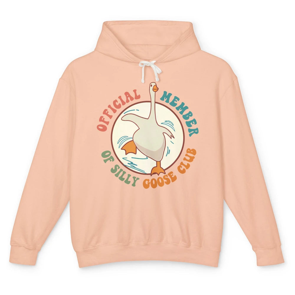 Funny Goose Official Member Of Silly Goose Club Sarcastic Unisex Lightweight Hoodie
