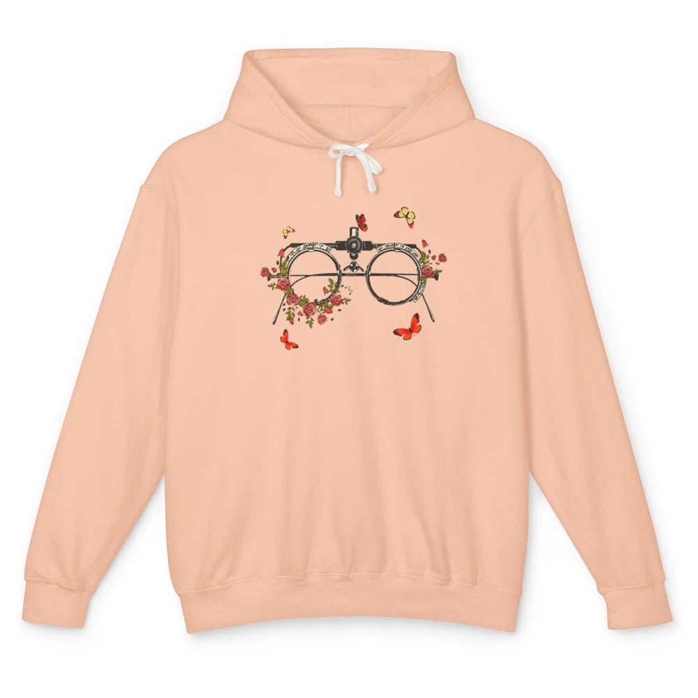 Optometrist Wildflower Phoropter Eyeglasses Doctor Optician Unisex Lightweight Hoodie