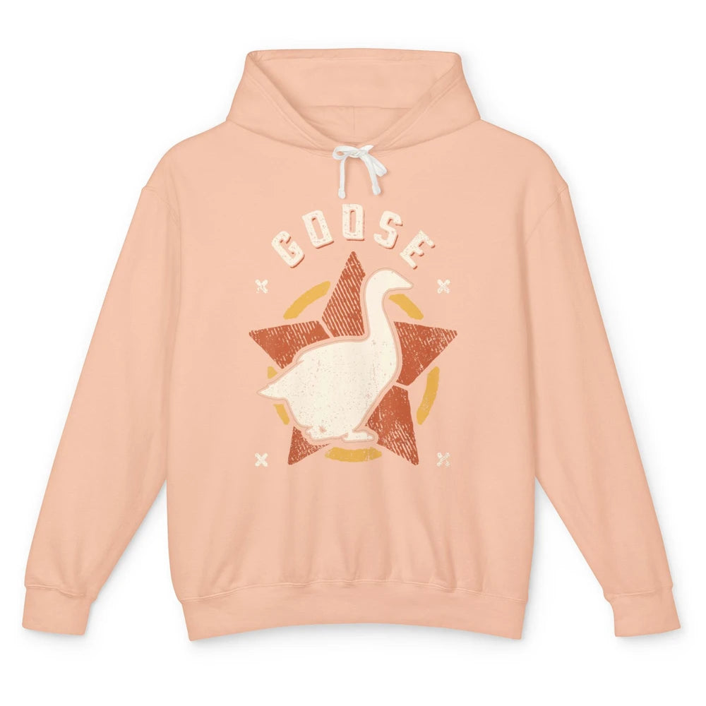 Funny Goose Vintage Retro Classic Wild Animal Sarcastic Meme Unisex Lightweight Hoodie