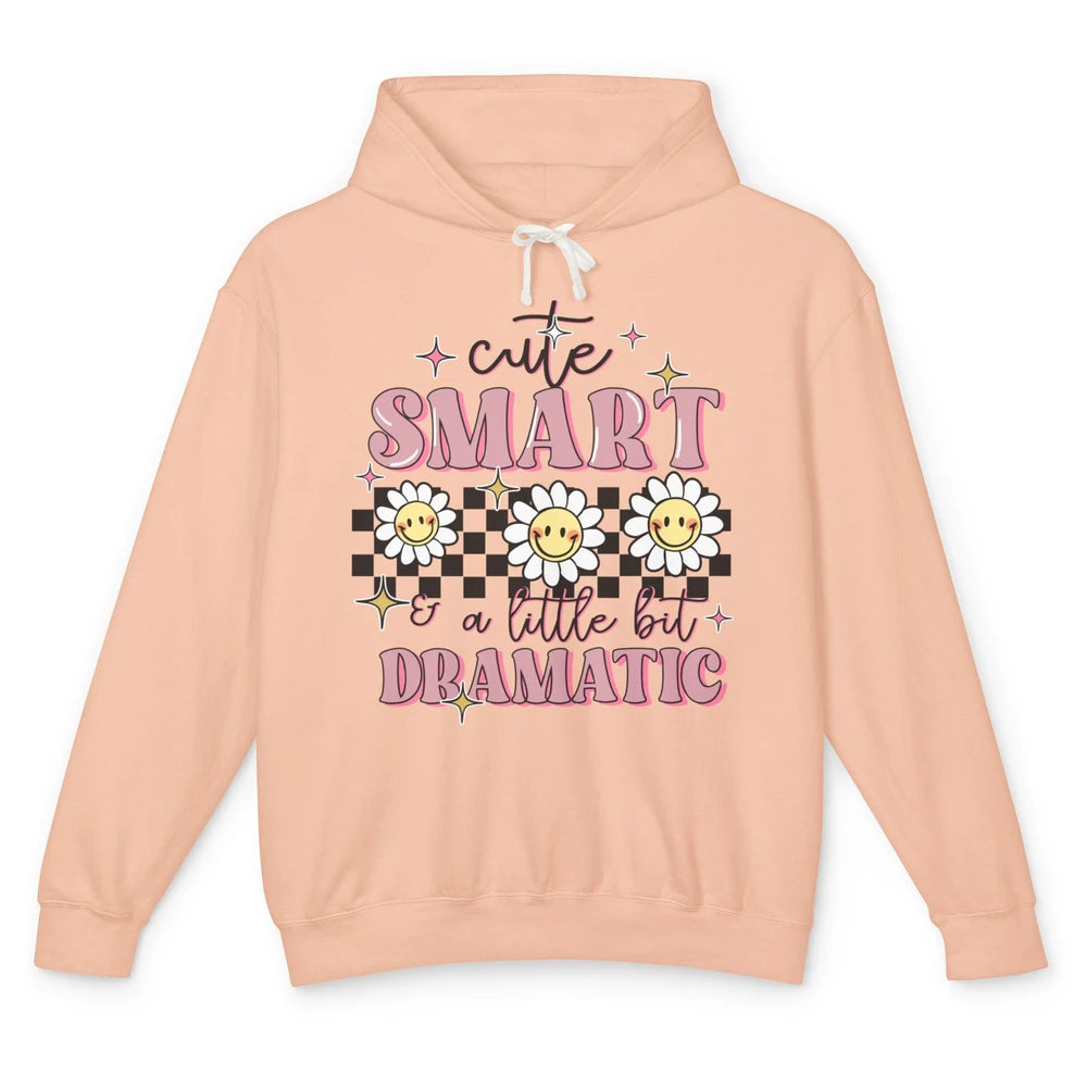 Retro Groovy Cute Smart & A Little Bit Dramatic Cute Girl Unisex Lightweight Hoodie
