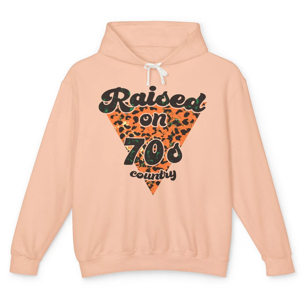 Retro Leopard Raised On 70s Country Western Cowboy Cowgirl Unisex Lightweight Hoodie
