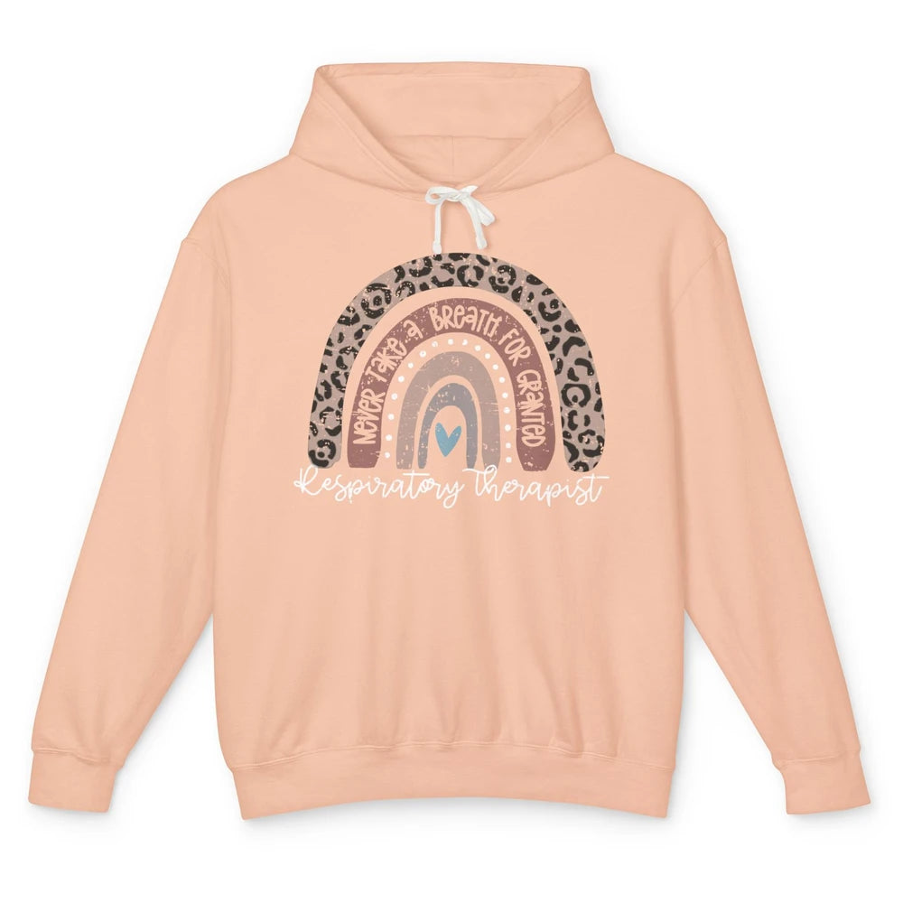 Retro Respiratory Therapy Rainbow Respiratory Therapist Gift Unisex Lightweight Hoodie