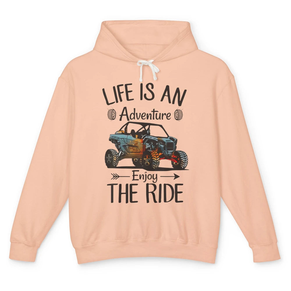 Retro Enjoy The Ride ATV Rider UTV Mud Riding SXS Offroad Unisex Lightweight Hoodie