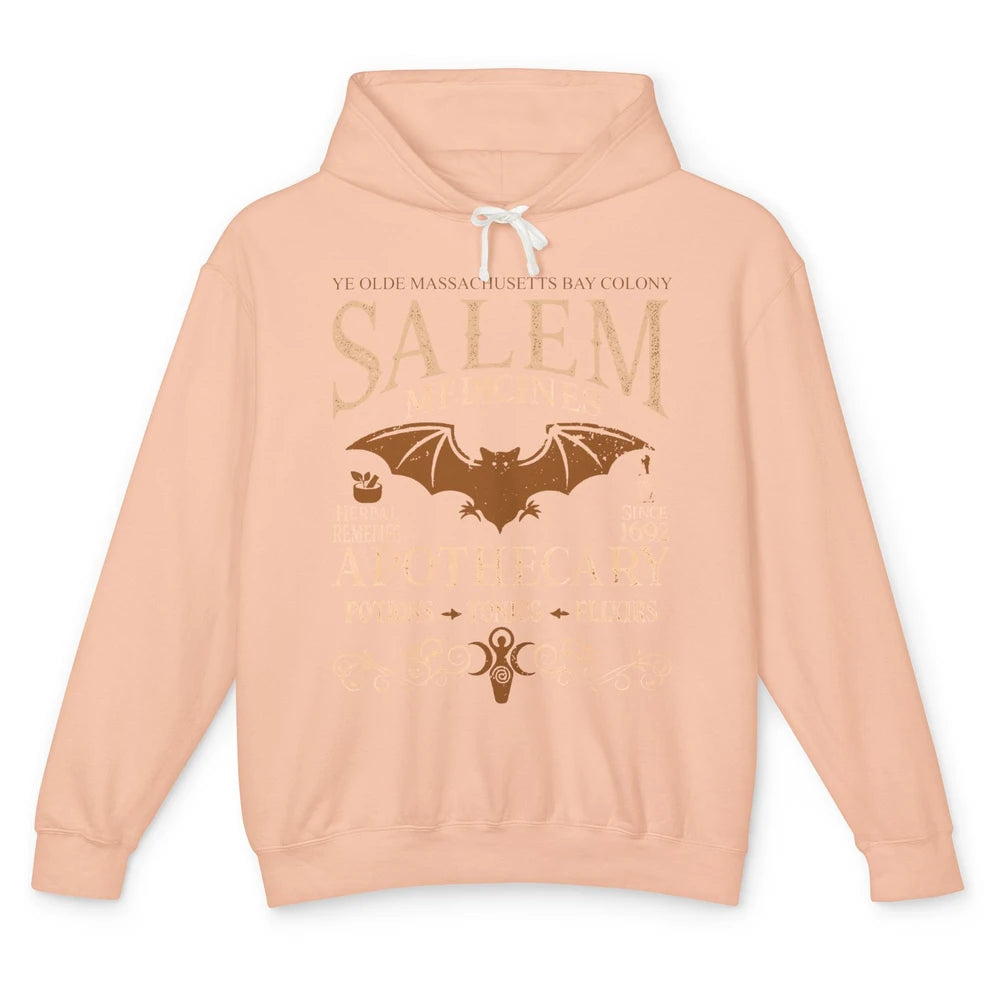 Retro Salem Apothecary Halloween Night Salem Witches 1692 Unisex Lightweight Hoodie