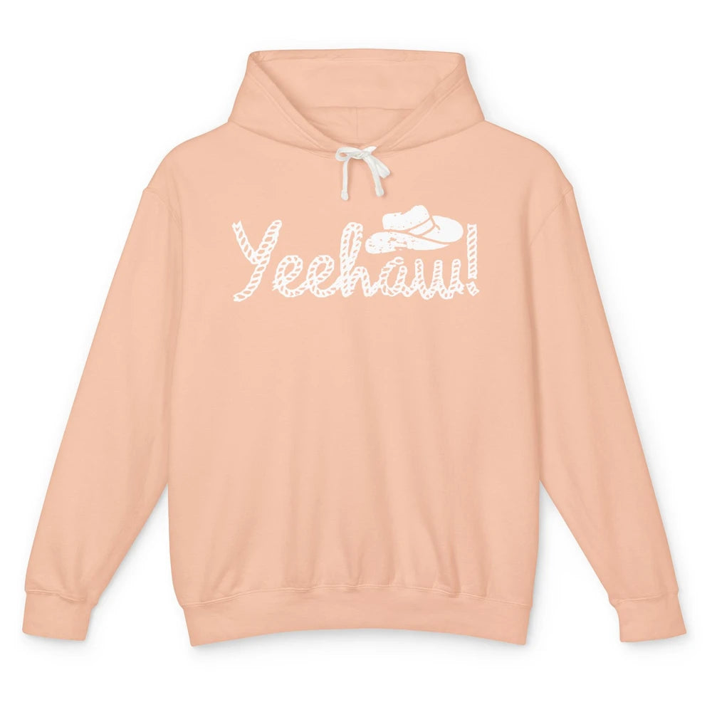 Retro Cowboy Lasso Hat Yeehaw Western Country Cowgirls Horse Unisex Lightweight Hoodie