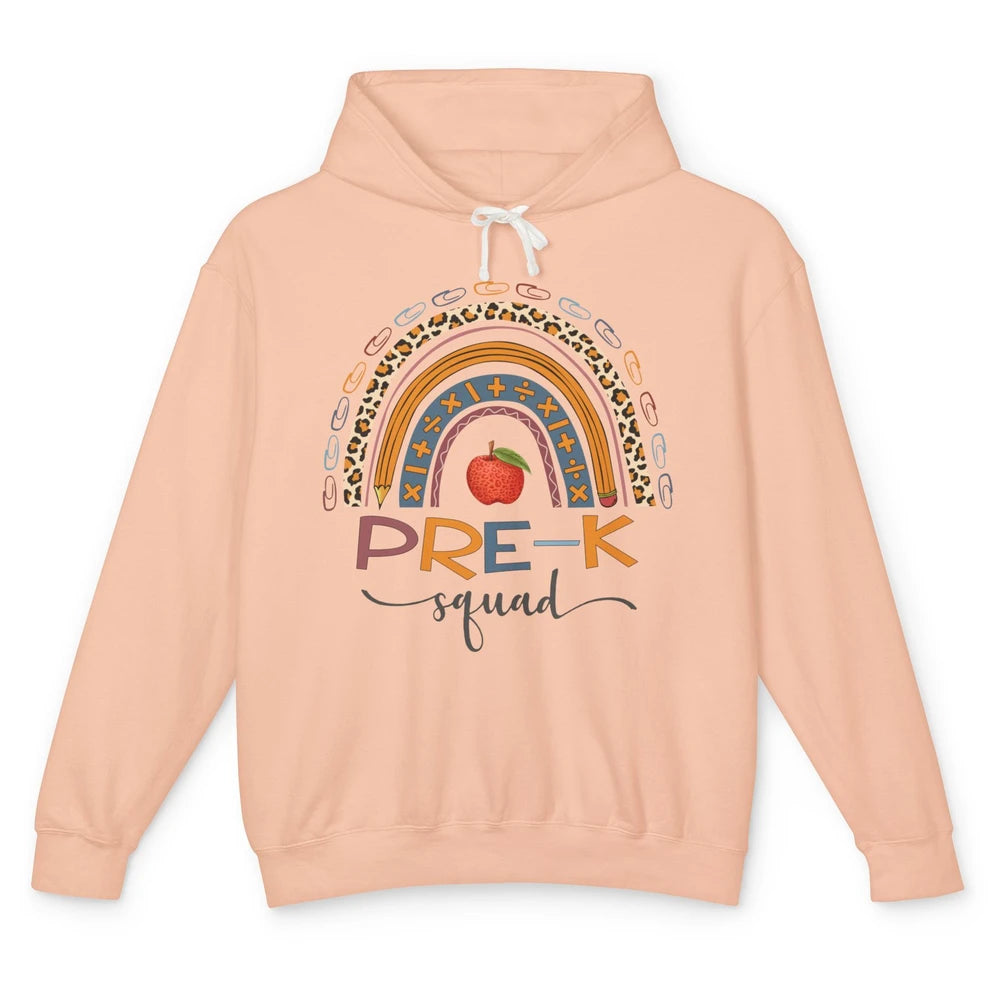 Pre-K Squad Rainbow Preschool Teacher Back To School Gift Unisex Lightweight Hoodie
