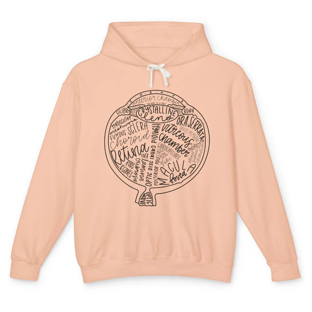 Optometrist Retina Tech Eyeball Anatomy Optician Eye Doctor Unisex Lightweight Hoodie