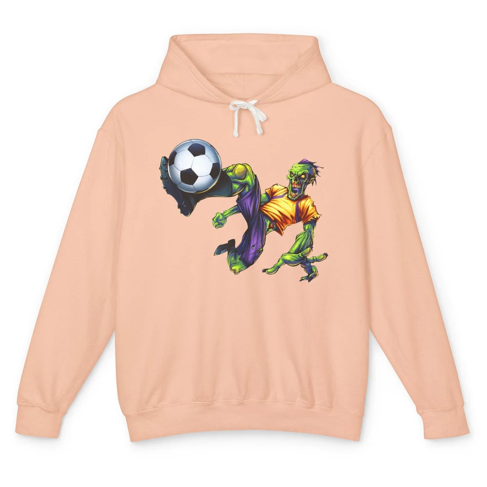 Zombie Soccer Striker Halloween Soccer Player Costume Gift Unisex Lightweight Hoodie