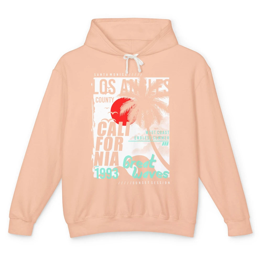 Retro Los Angeles California West Coast Endless Summer 1993 Unisex Lightweight Hoodie