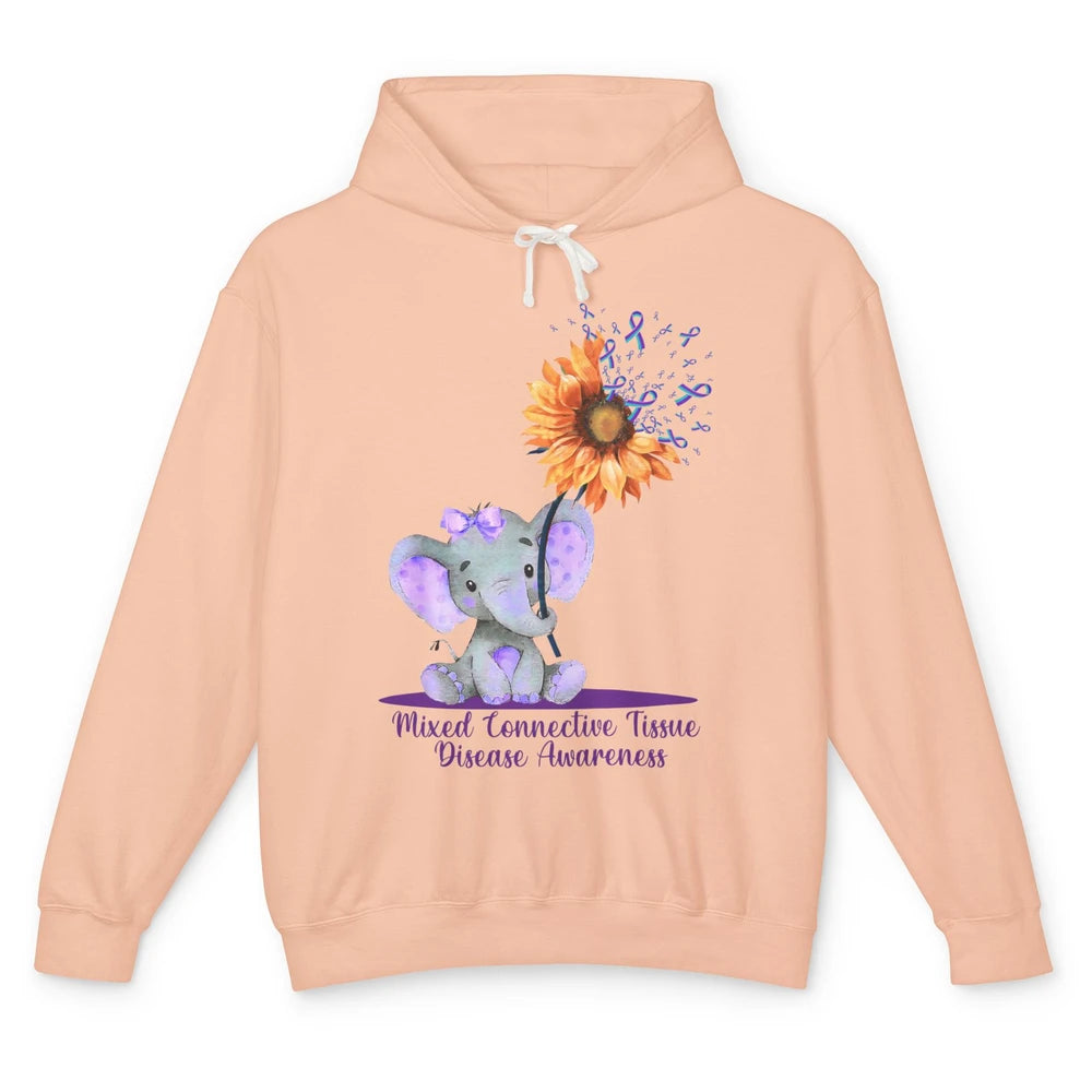 Mixed Connective Tissue Disease Baby Elephant Sunflower Unisex Lightweight Hoodie