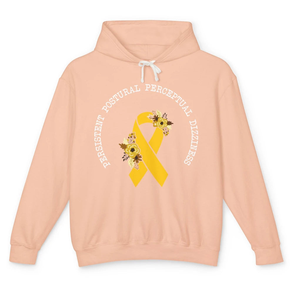 Persistent Postural-perceptual Dizziness PPPD Yellow Ribbon Unisex Lightweight Hoodie