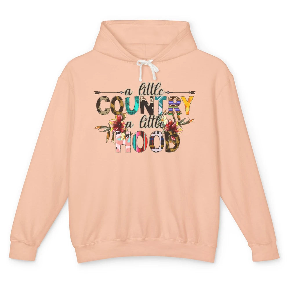 A Little Hood A Little Country Turquoise Western Country Unisex Lightweight Hoodie