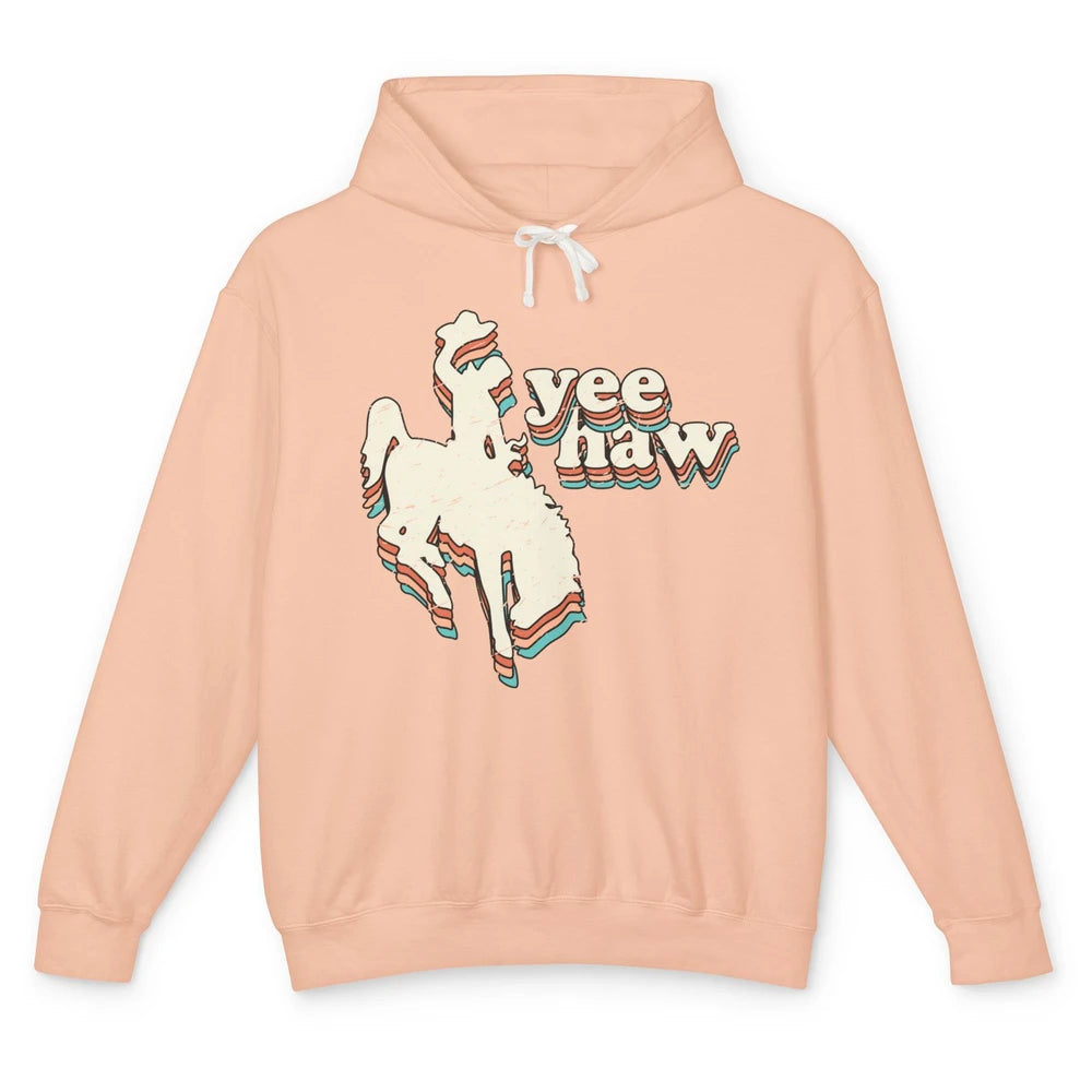 Retro Cowboy Yeehaw Western Country Cowgirls Horse Lovers Unisex Lightweight Hoodie