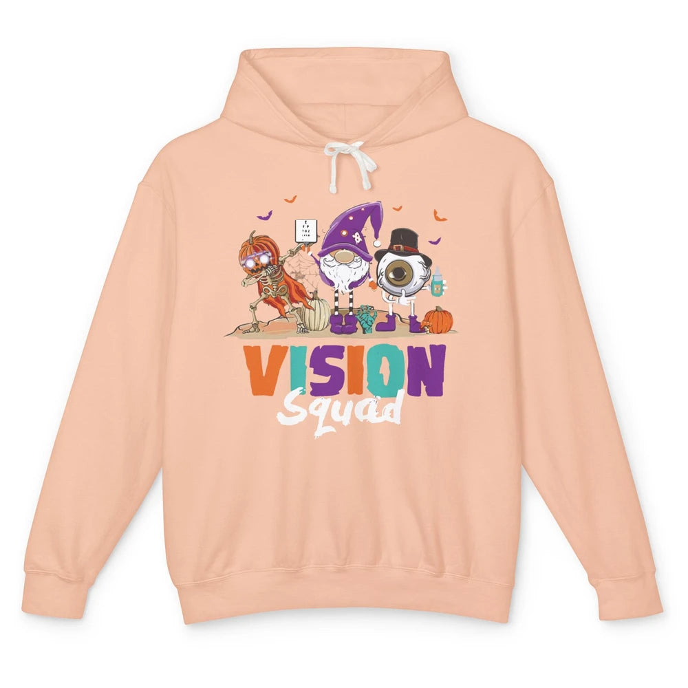 Optometrist Halloween Vision Squad Gnome Pumpkin Optician Unisex Lightweight Hoodie