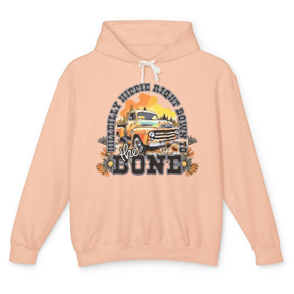 Retro Desert Truck Hippie Hillbilly Western Country Cowgirl Unisex Lightweight Hoodie