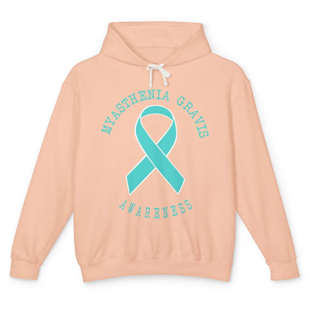 Myasthenia Gravis Awareness Ribbon Neuromuscular Disease Unisex Lightweight Hoodie