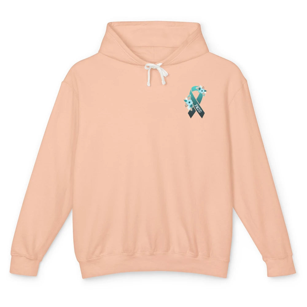 Premenstrual Dysphoric Disorder PMDD Awareness Ribbon Unisex Lightweight Hoodie