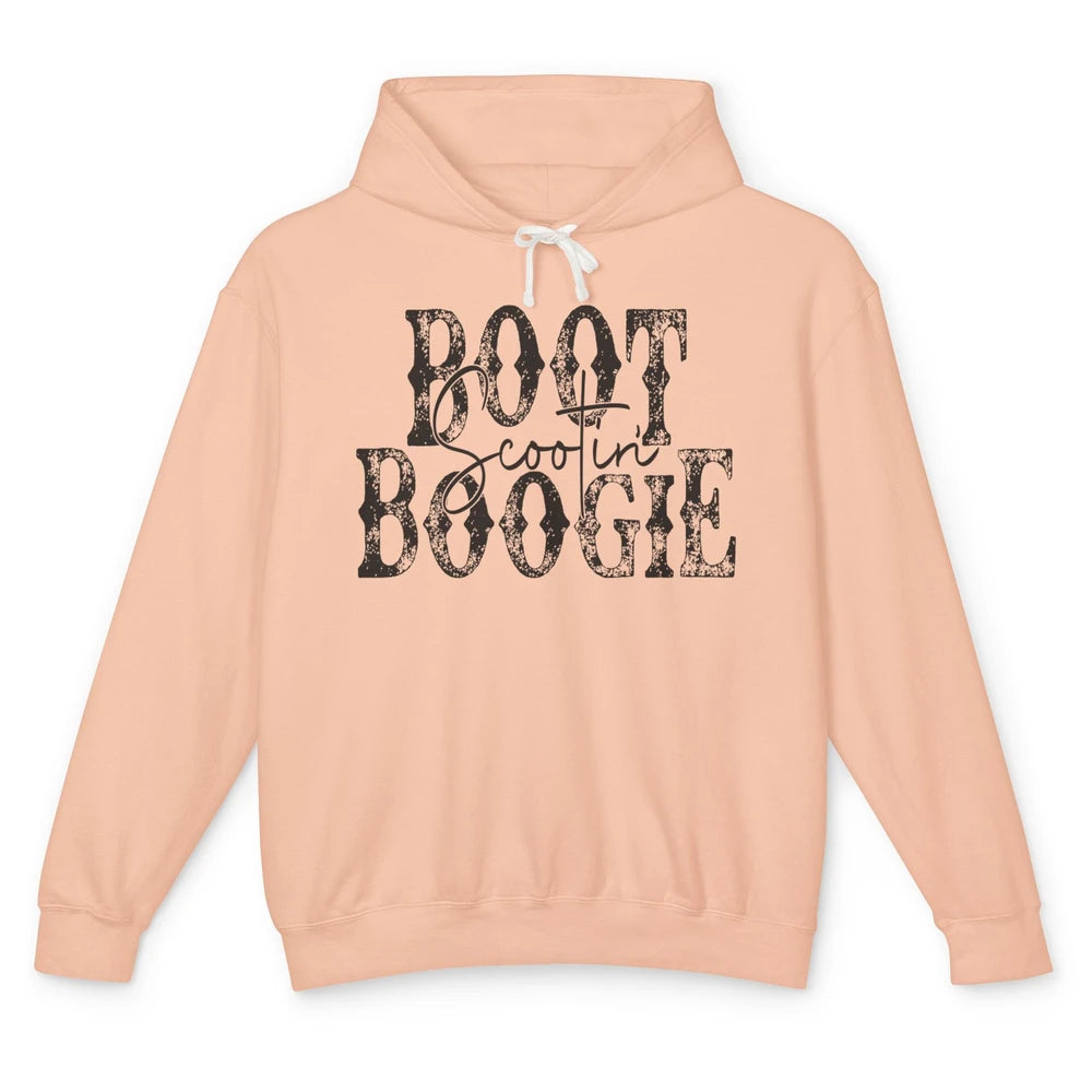 Retro Cowboy Boot Scooting Boogie Western Country Cowgirl Unisex Lightweight Hoodie