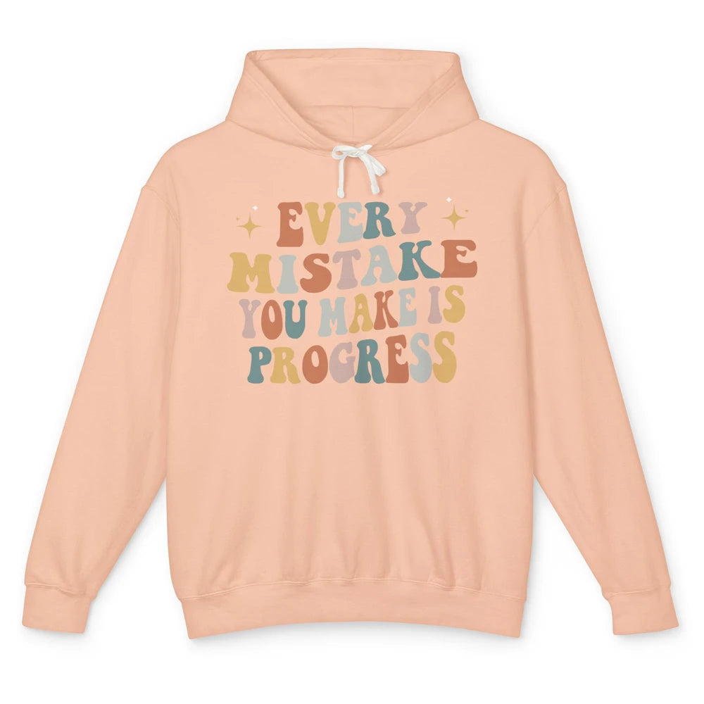 Personal Growth Mindset Therapist Mental Health Retro Boho Unisex Lightweight Hoodie