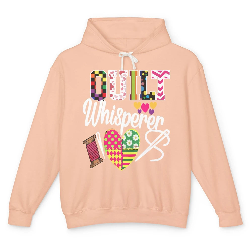 Retro Quilt Whisperer Quilting Life Sewing Life Quilt Lovers Unisex Lightweight Hoodie