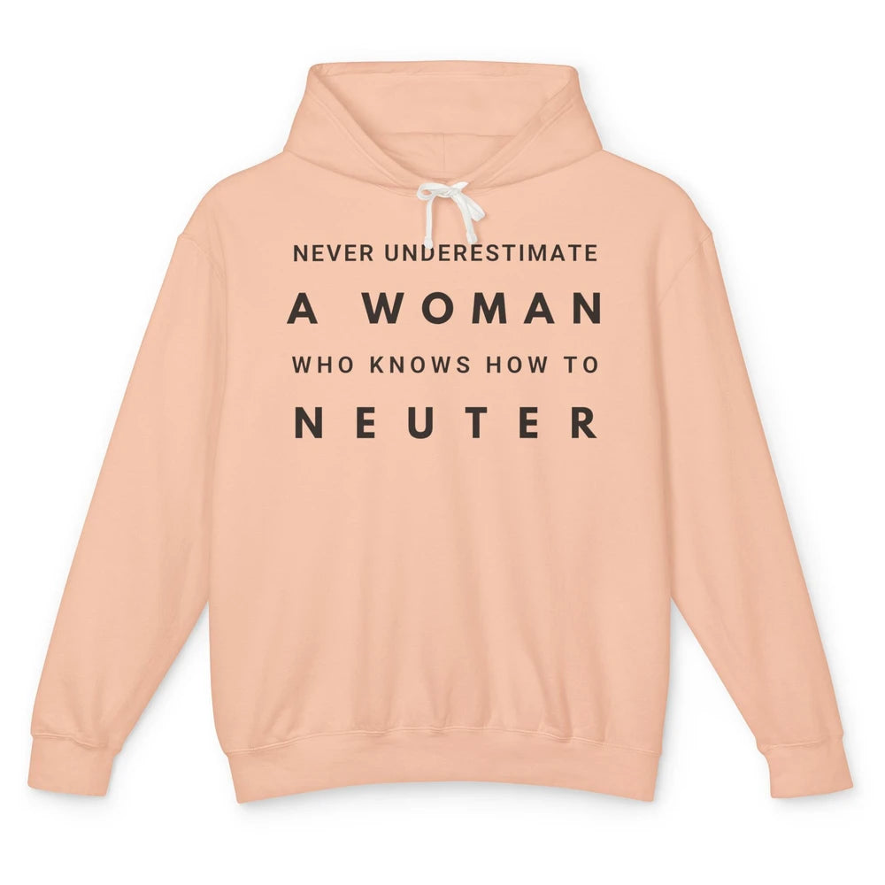 Never Underestimate Women In Vet Med Veterinary Vet Nurse Unisex Lightweight Hoodie