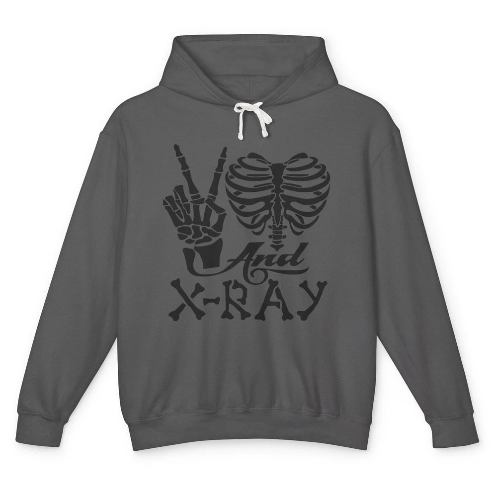 Peace Love X-Ray Radiology Tech Radiologist X-Ray Tech Life Unisex Lightweight Hoodie