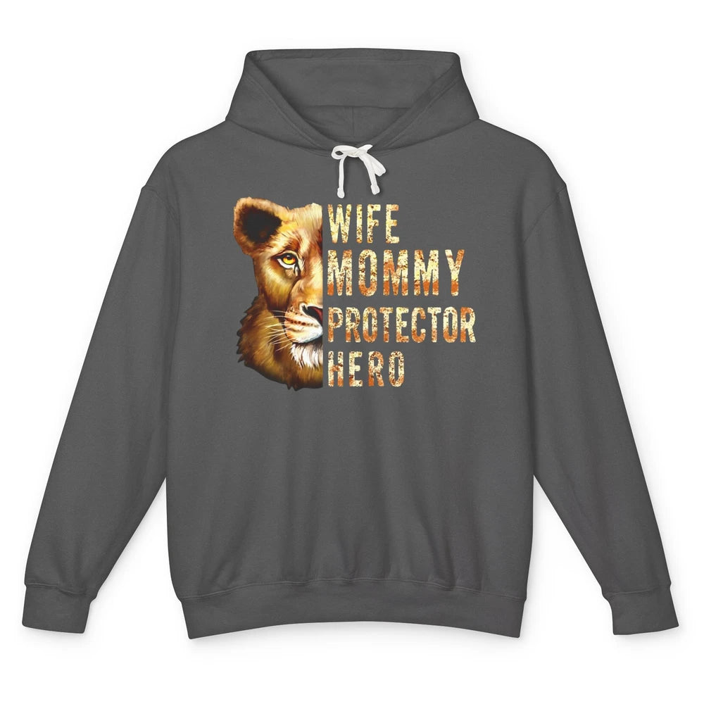 Retro Mommy Lion Queen Wife Mom Protector Hero Mothers Day Unisex Lightweight Hoodie