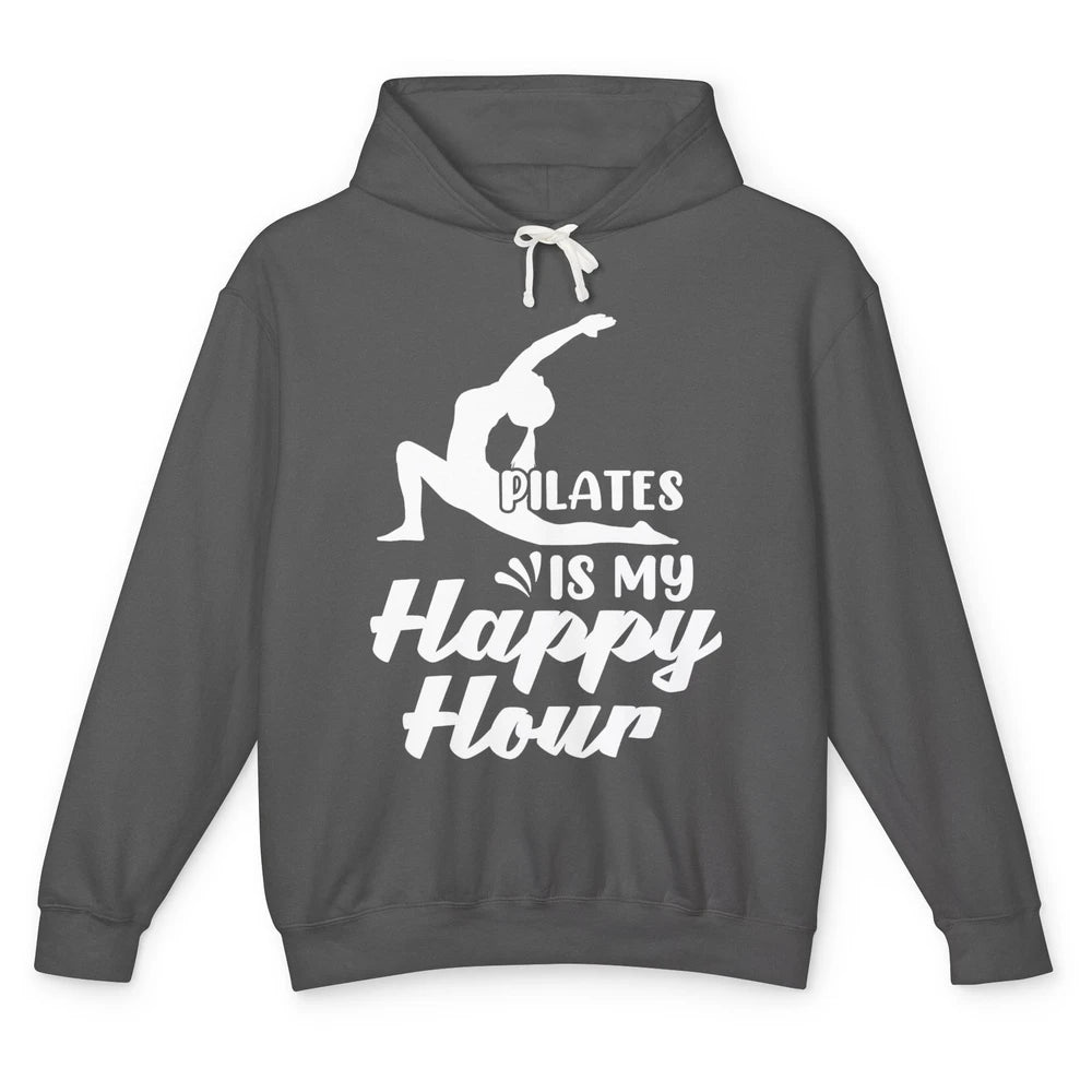 Retro Pilates Is my Happy Hour Great Woman Workout Fitness Unisex Lightweight Hoodie