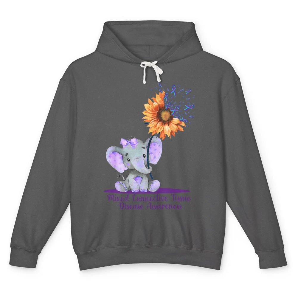 Mixed Connective Tissue Disease Baby Elephant Sunflower Unisex Lightweight Hoodie