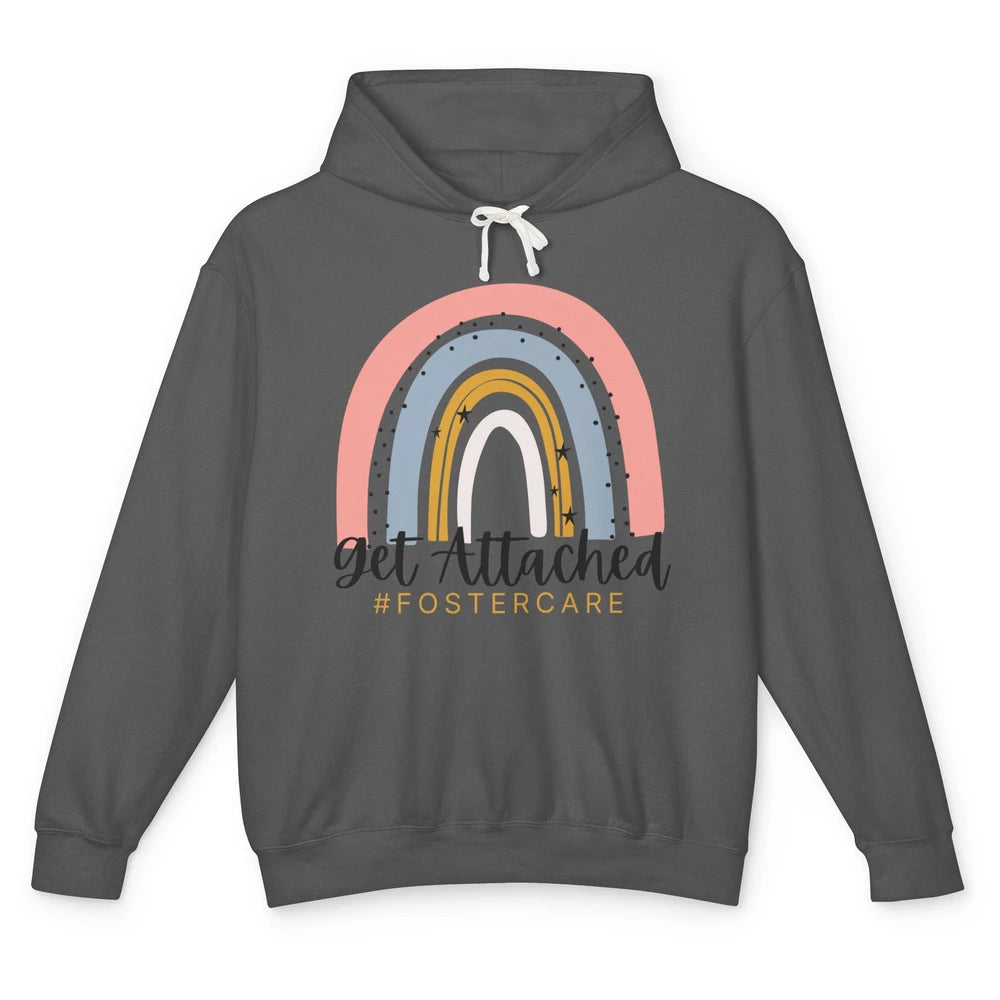 Rainbow Foster Care Parents Get Attached Adoption Foster Mom Unisex Lightweight Hoodie