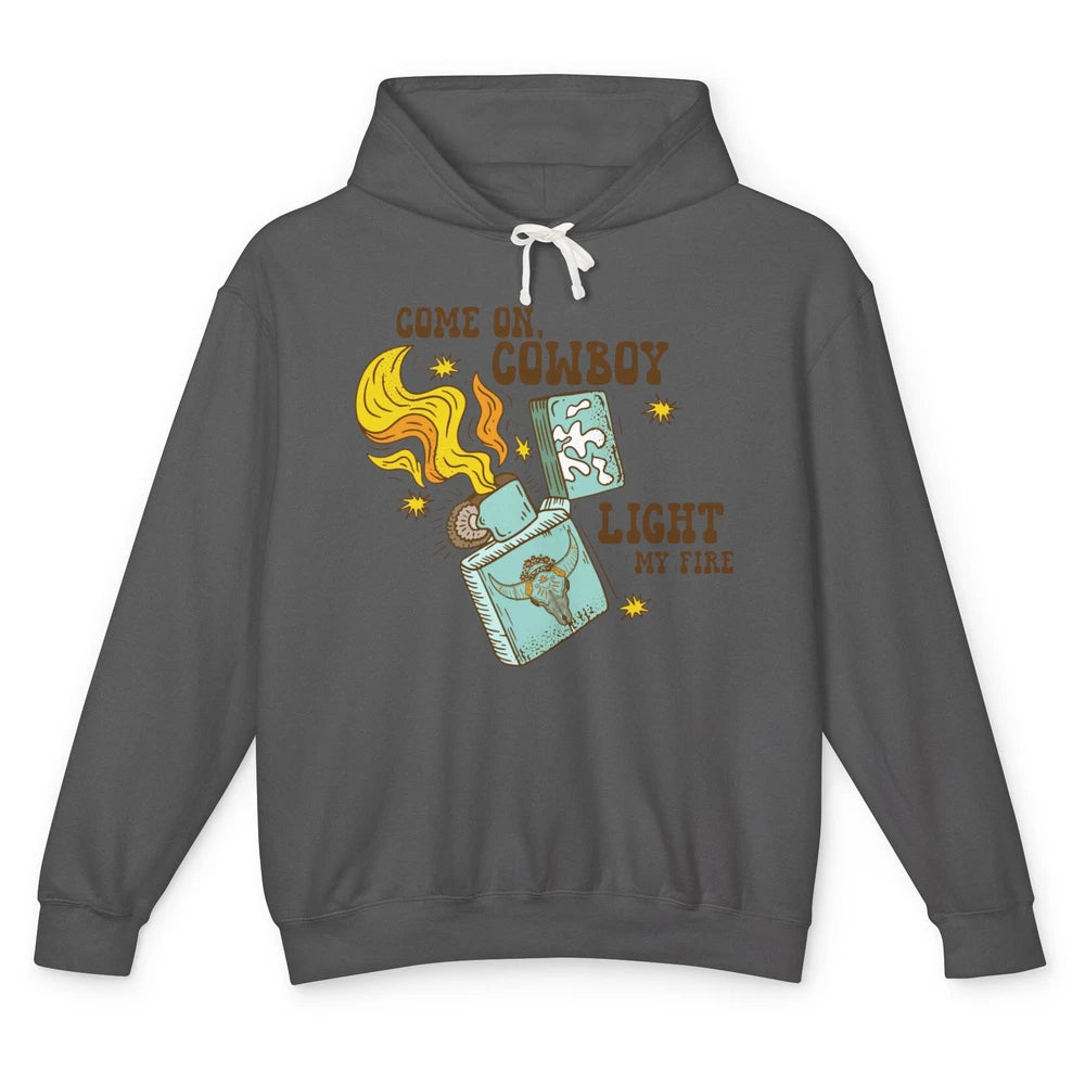 Retro Cowgirl Just Smile And Say God Bless Western Desert Unisex Lightweight Hoodie