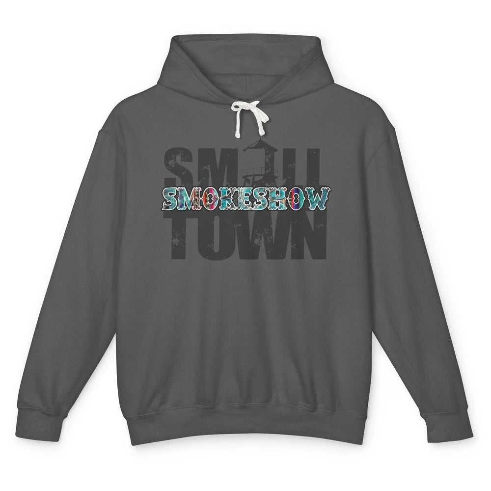 Retro Farm Barn Small Town Smokeshow Western Country Cowgirl Unisex Lightweight Hoodie