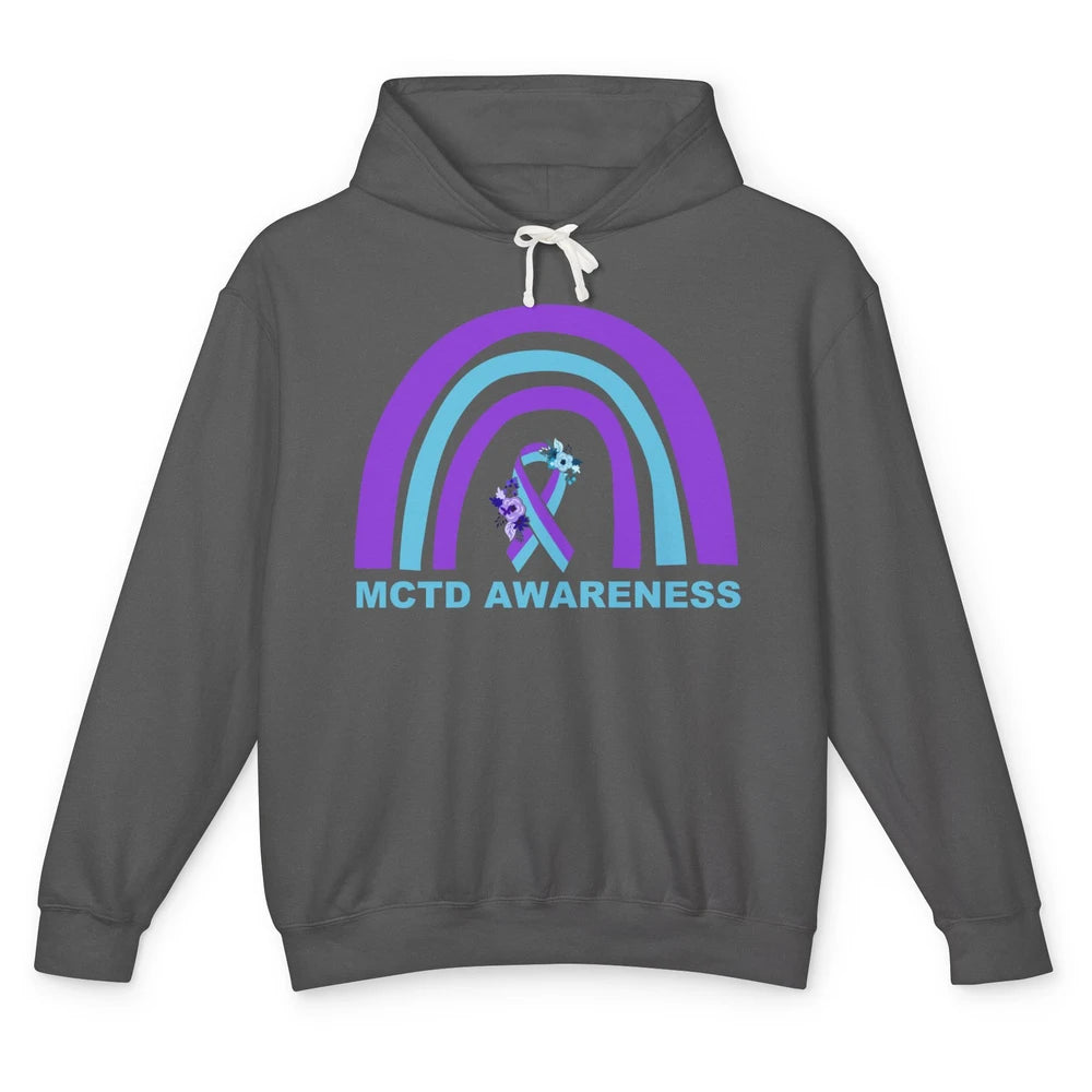 Mixed Connective Tissue Disease Awareness MCTD Floral Ribbon Unisex Lightweight Hoodie