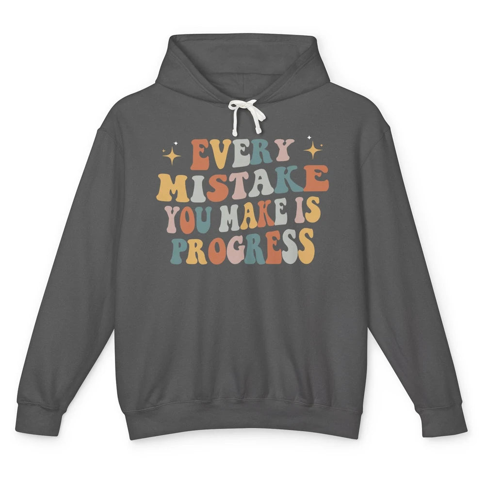 Personal Growth Mindset Therapist Mental Health Retro Boho Unisex Lightweight Hoodie