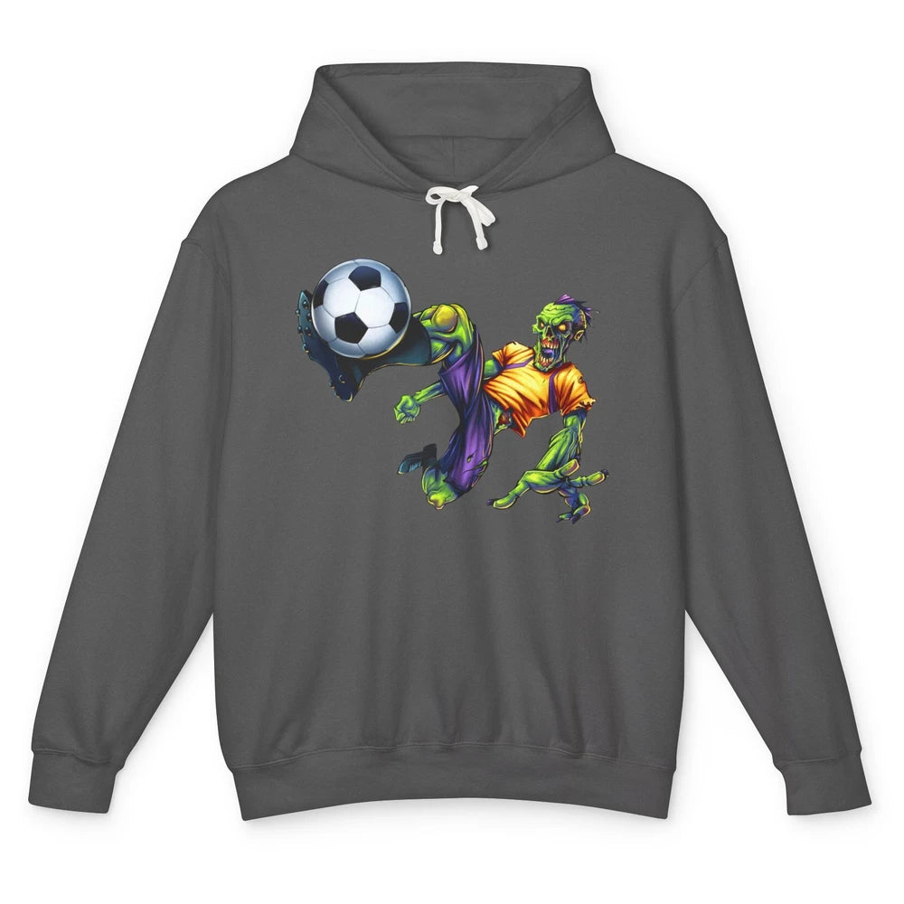 Zombie Soccer Striker Halloween Soccer Player Costume Gift Unisex Lightweight Hoodie