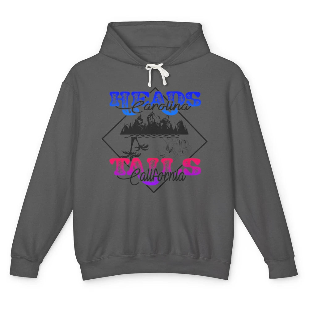 Retro Heads Carolina Tails California Western Summer Beach Unisex Lightweight Hoodie
