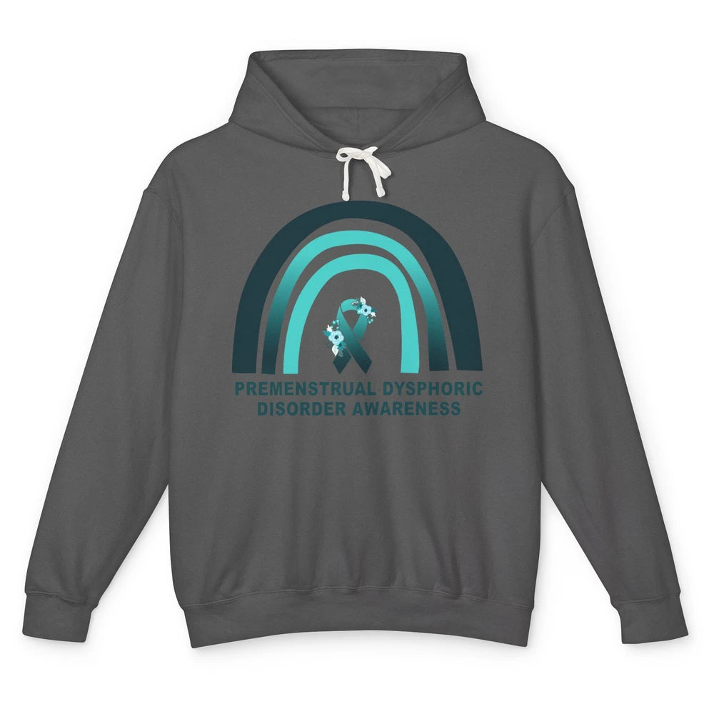 Premenstrual Dysphoric Disorder PMDD Awareness Rainbow Unisex Lightweight Hoodie