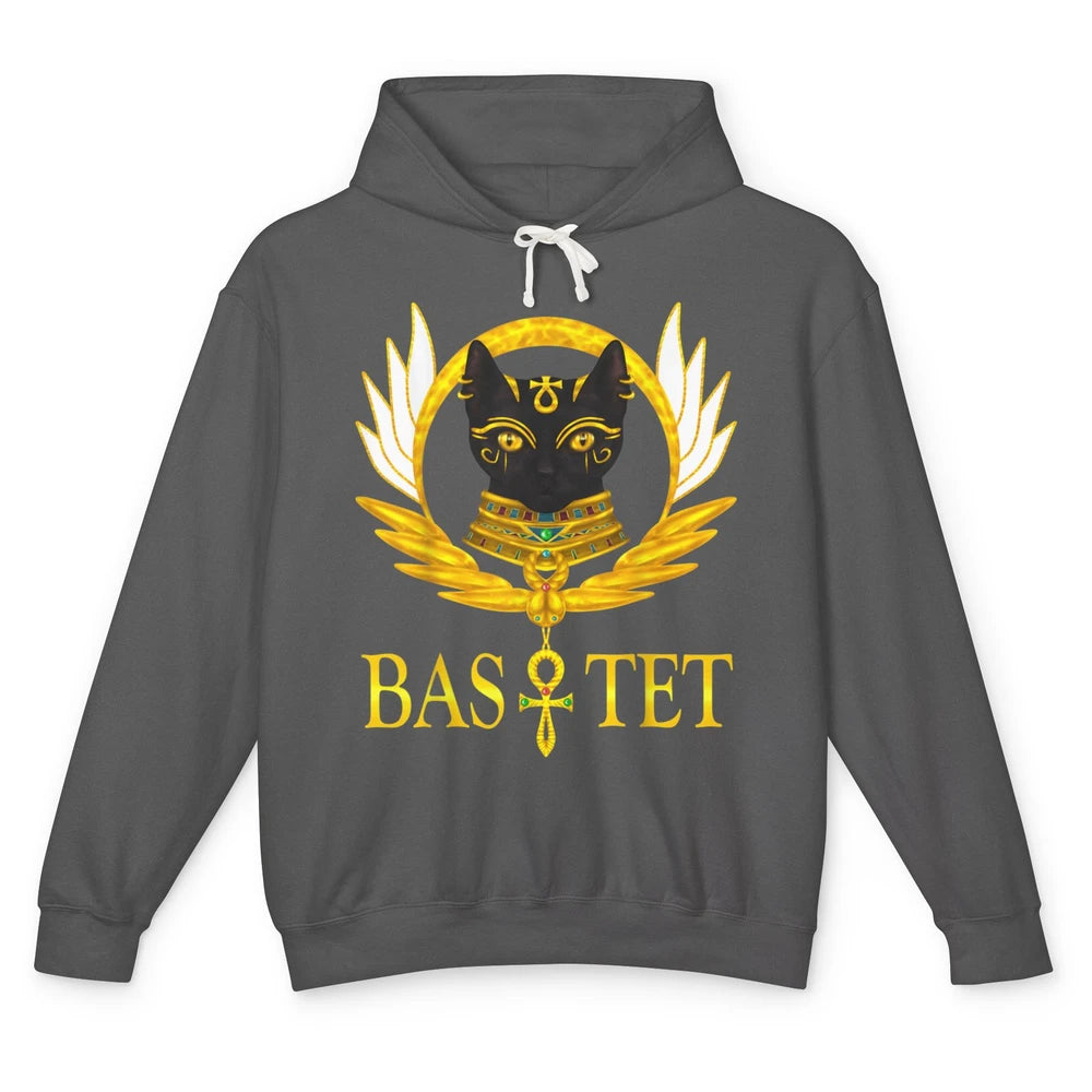 Retro Ancient Egyptian Cat Egypt Goddess Bastet Wings Horus Unisex Lightweight Hoodie
