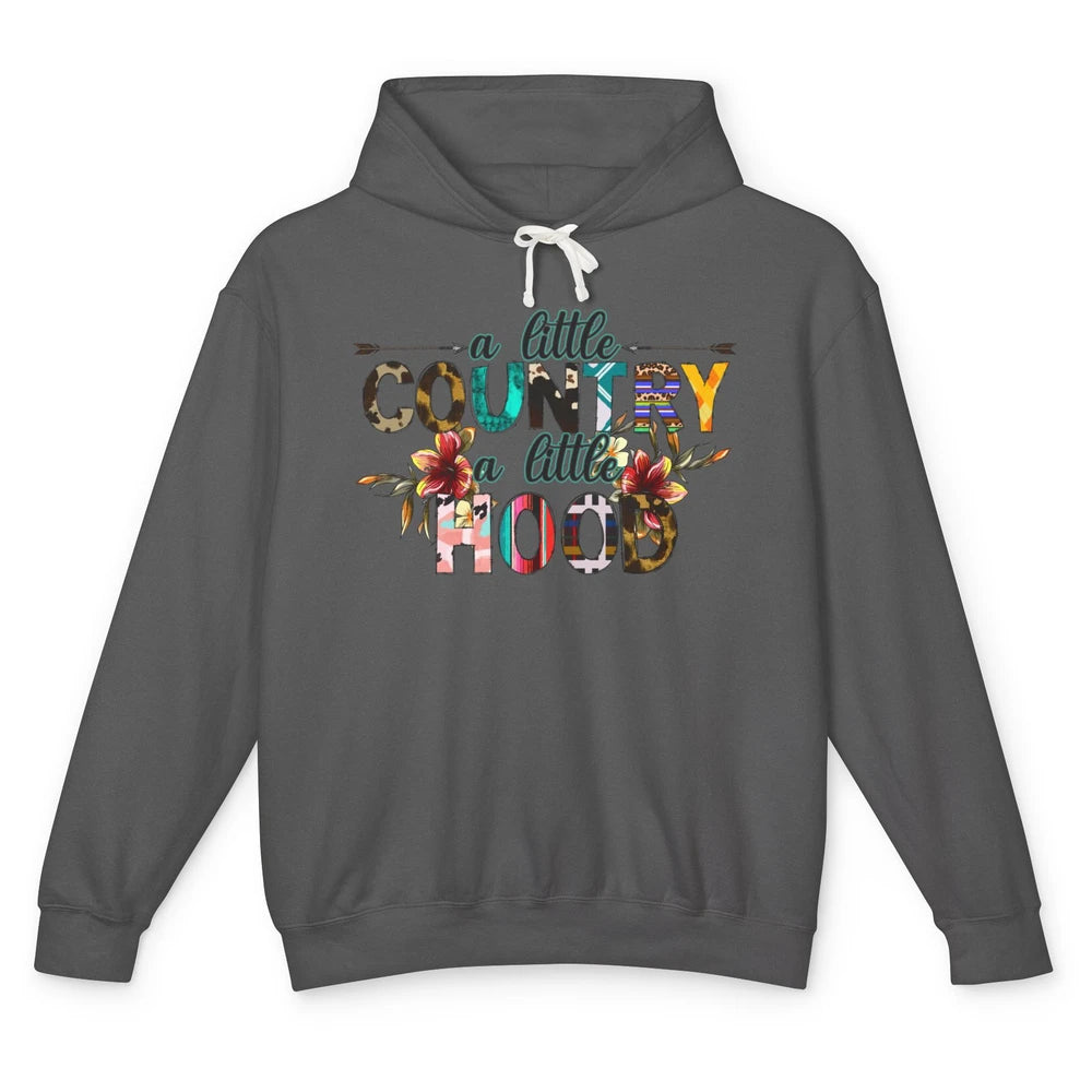 A Little Hood A Little Country Turquoise Western Country Unisex Lightweight Hoodie