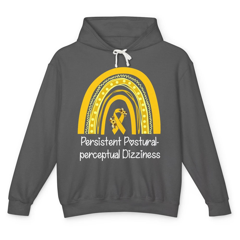 Persistent Postural-perceptual Dizziness PPPD Yellow Rainbow Unisex Lightweight Hoodie