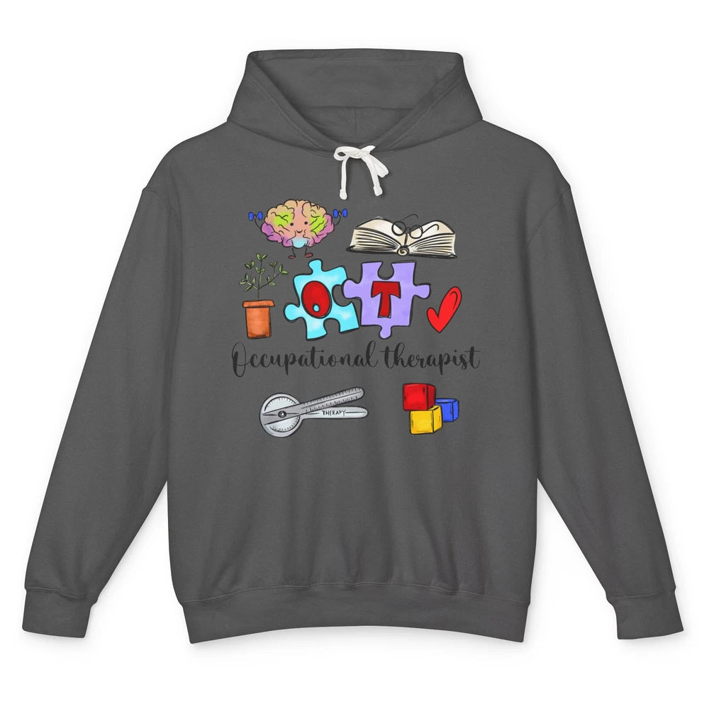 Occupational Therapist Symbols Hand Drawn OT Appreciation Unisex Lightweight Hoodie